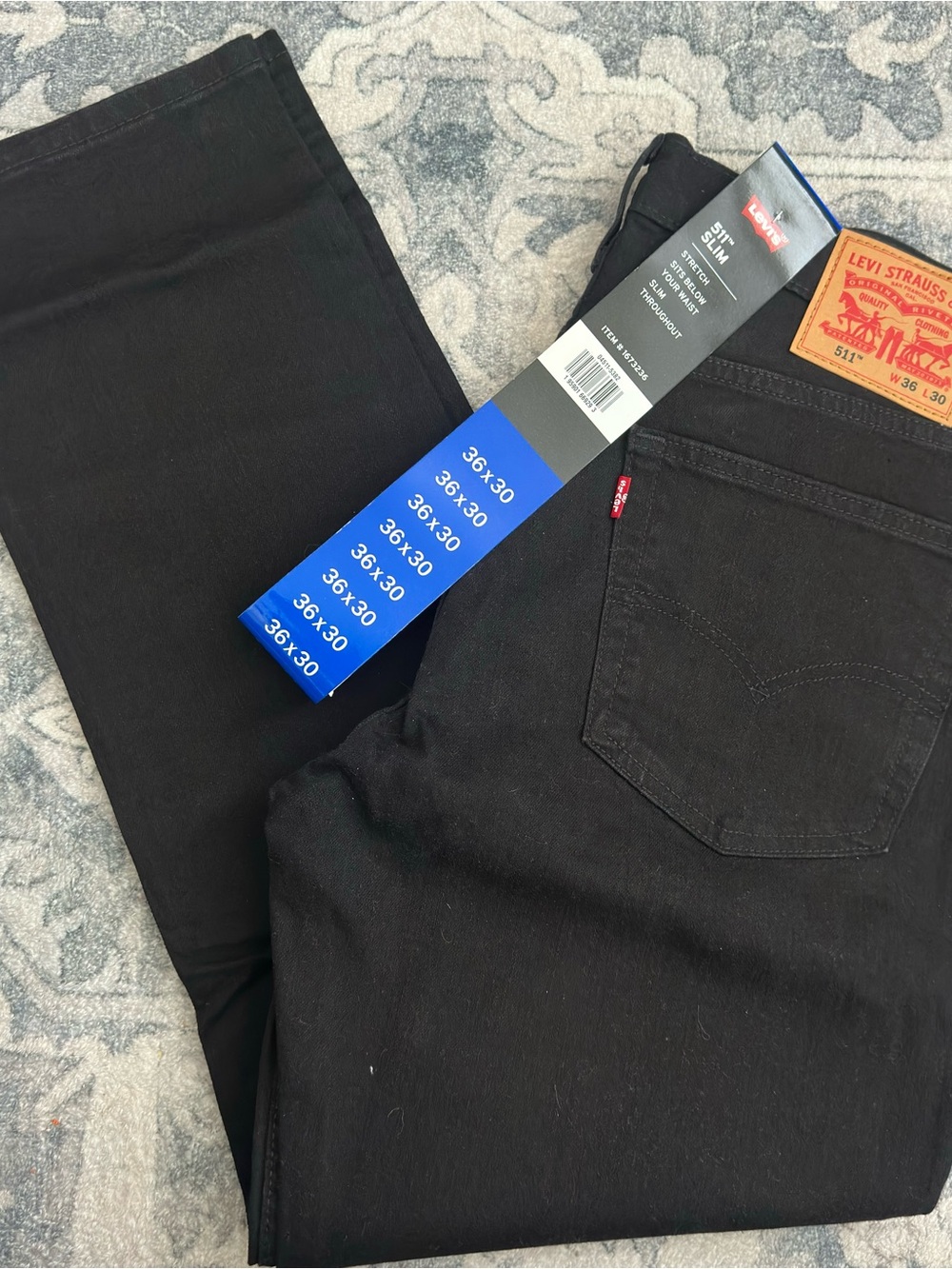 Levi’s NWT Men’s 511 Slim Jeans Black Size 36x30